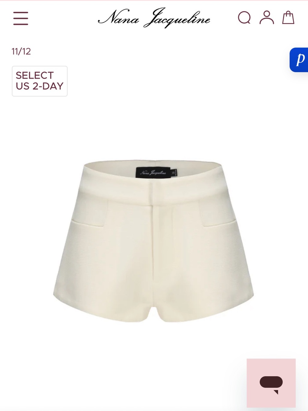 Nana Jacqueline Lisette mini Shorts in Ivory